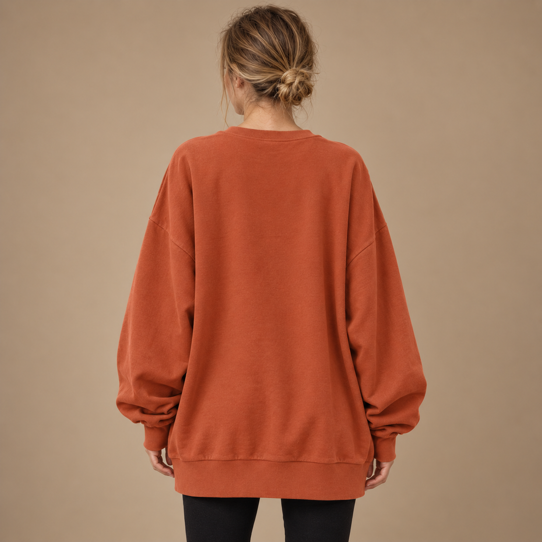 Oversized damesweater med luftig overflade