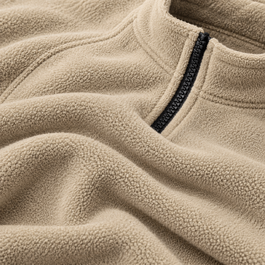 Vindtæt herresweater med lynlåslommer