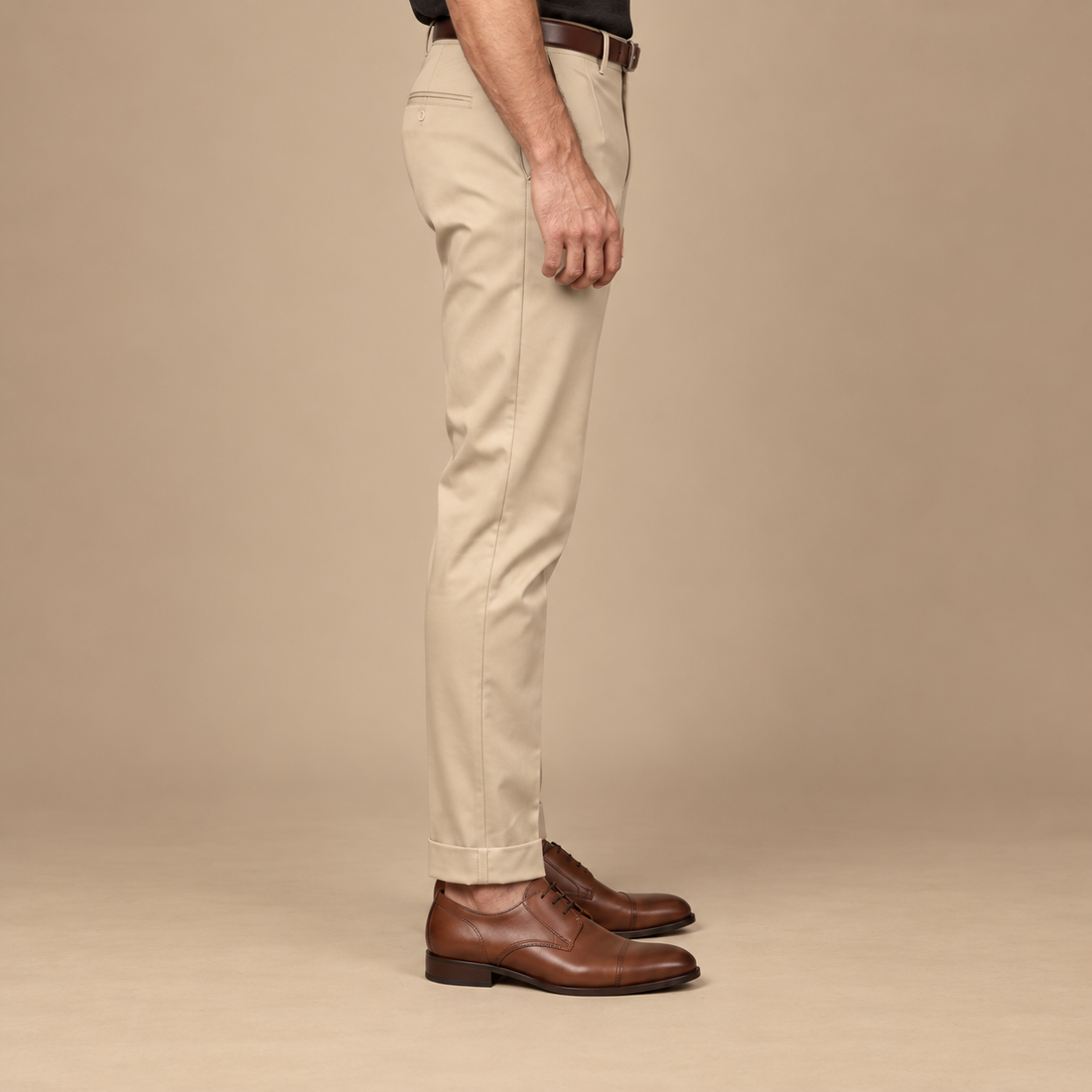Slim fit herrebukser med dybe lommer