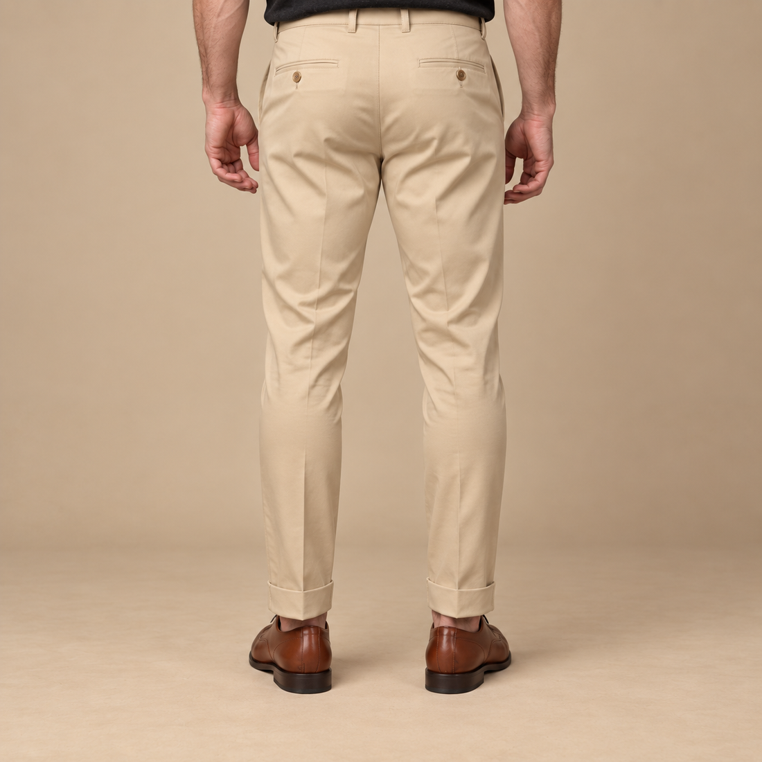 Slim fit herrebukser med dybe lommer