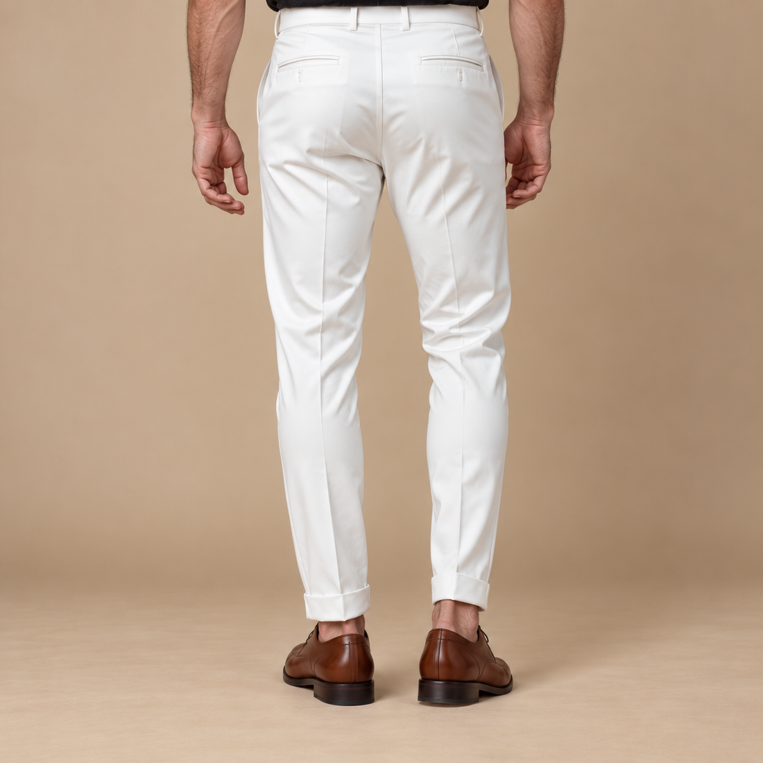 Slim fit herrebukser med dybe lommer