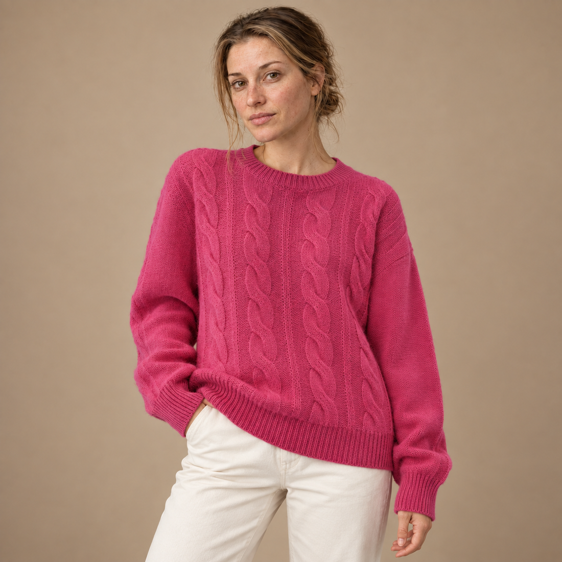 Vintersweater til dame i slim fit