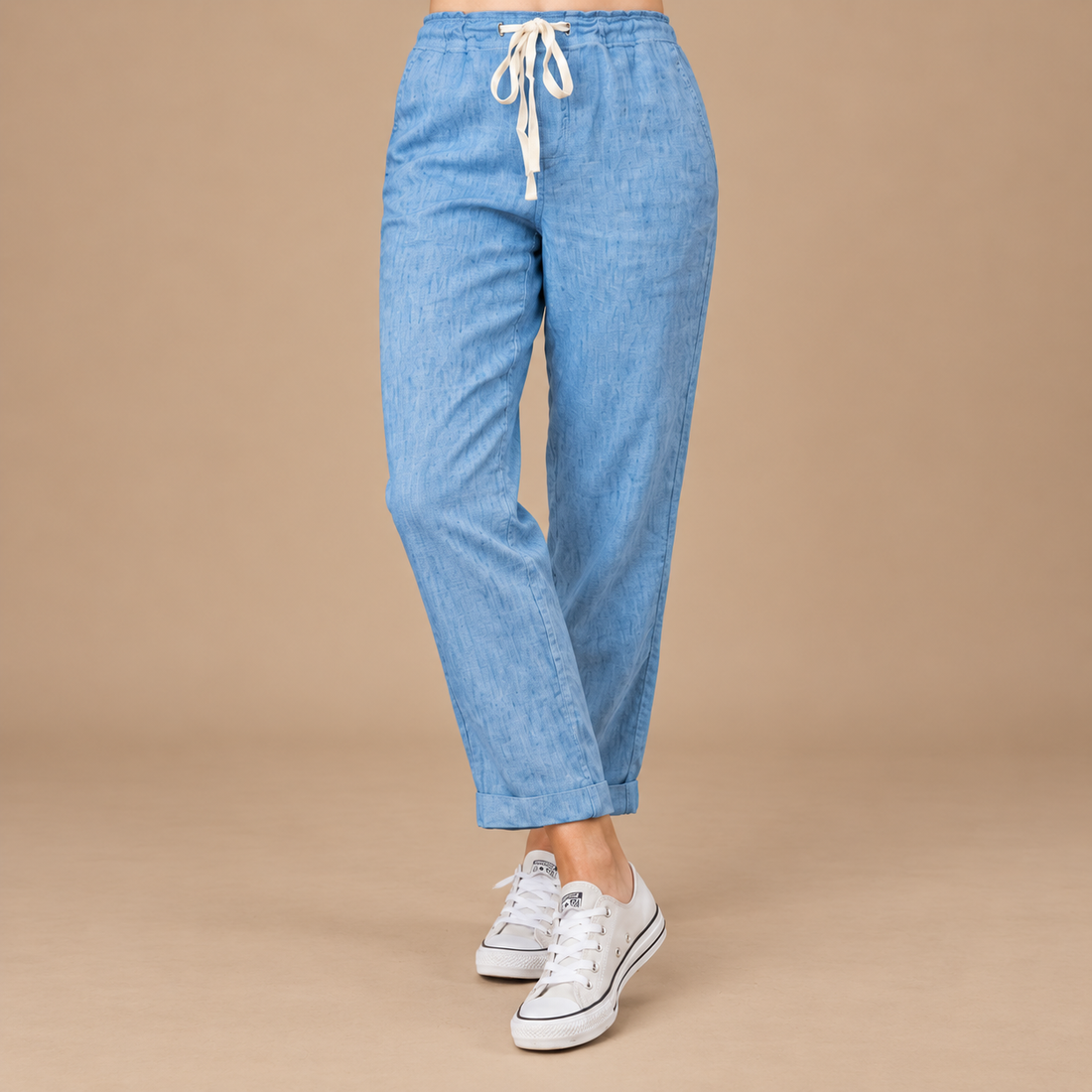 Streetwear bukser til dame med snøre i taljen