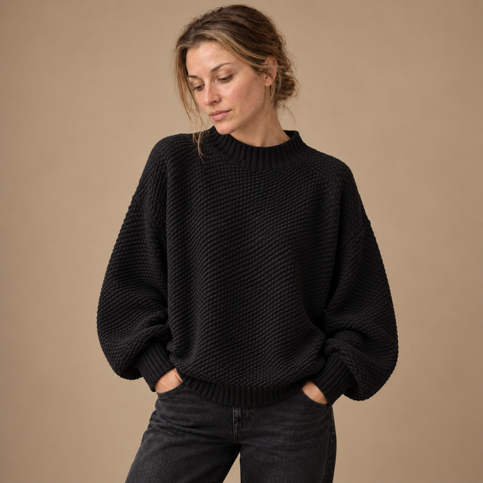 Strikket damesweater, one size