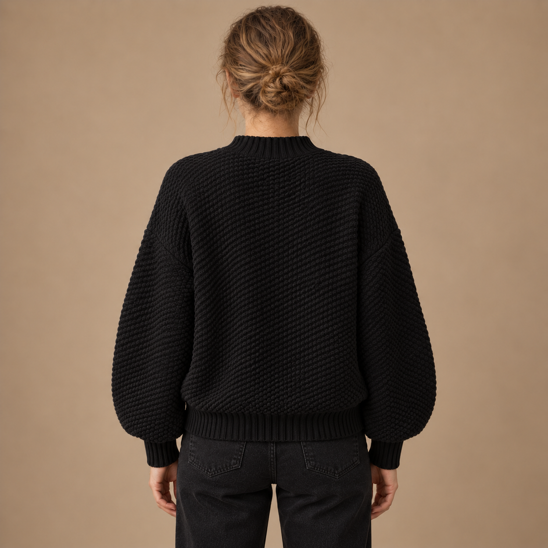 Strikket damesweater, one size