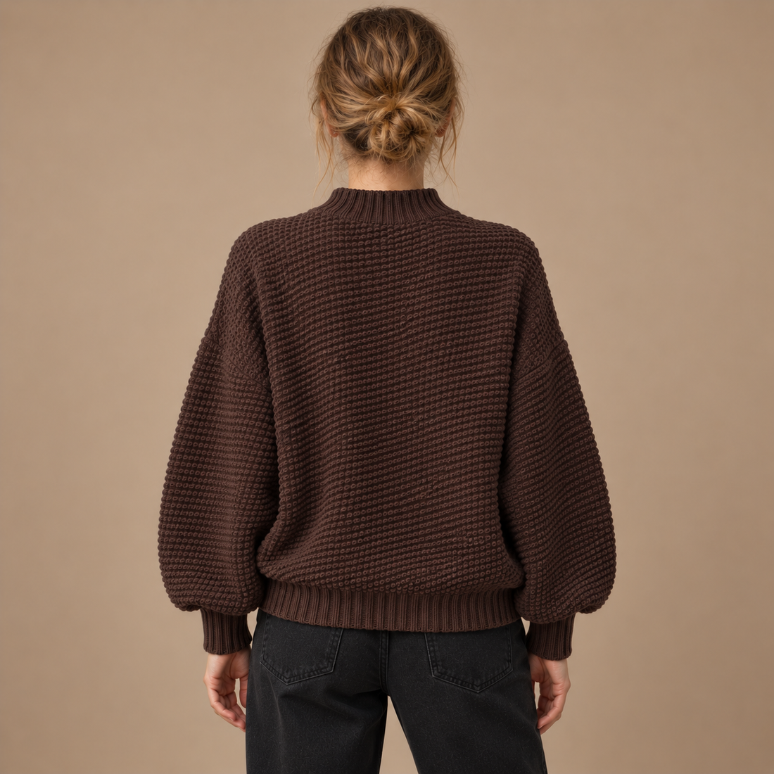 Strikket damesweater, one size