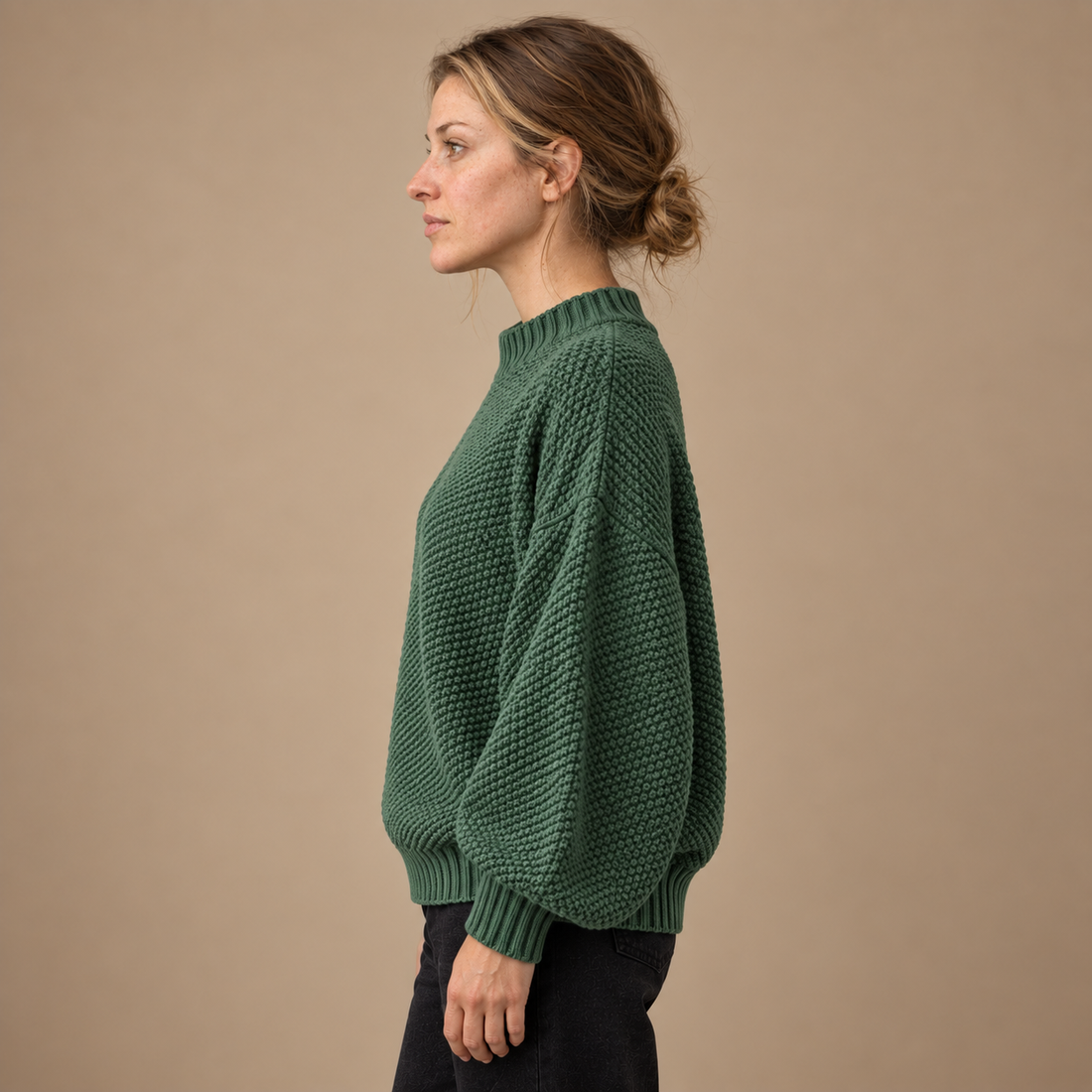 Strikket damesweater, one size