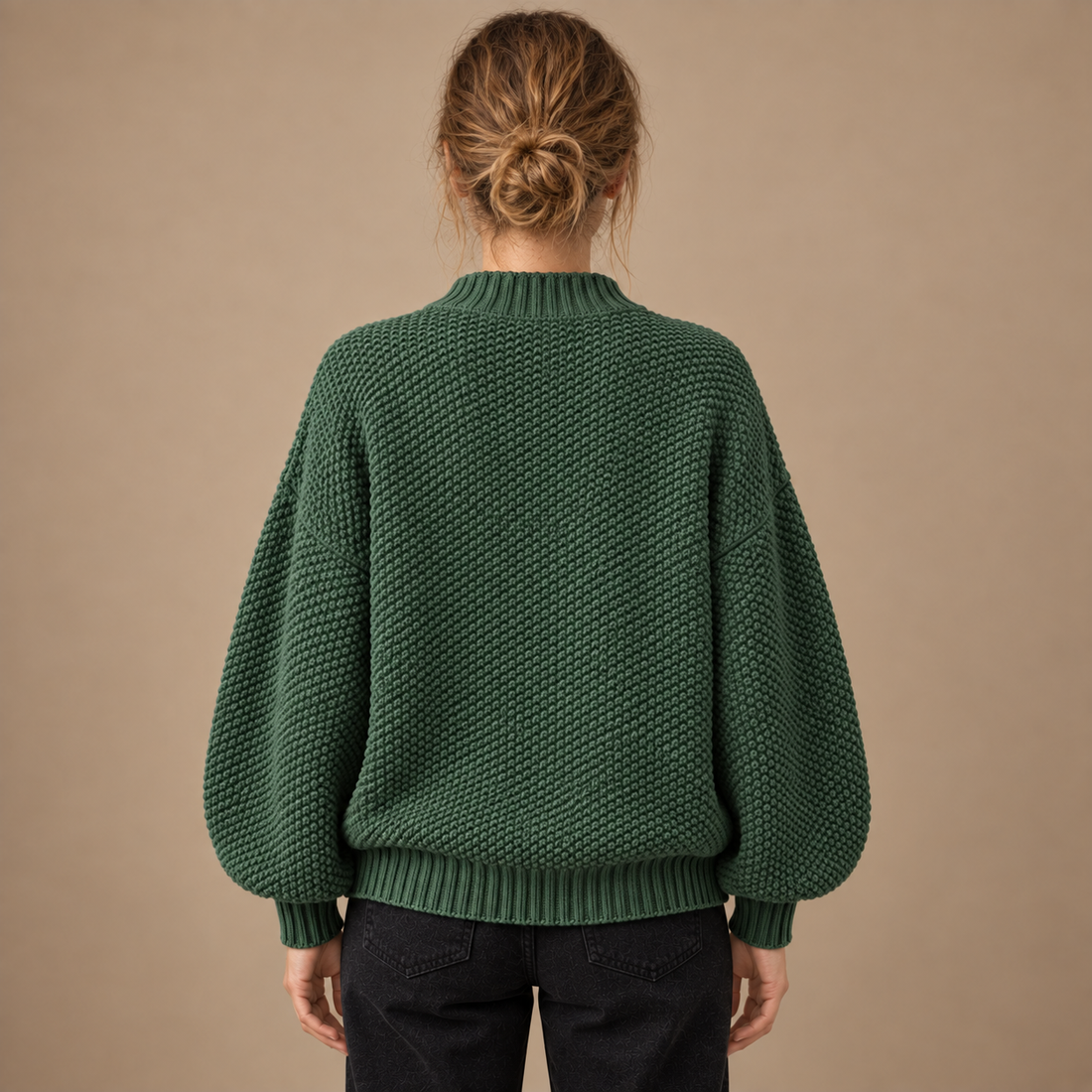 Strikket damesweater, one size