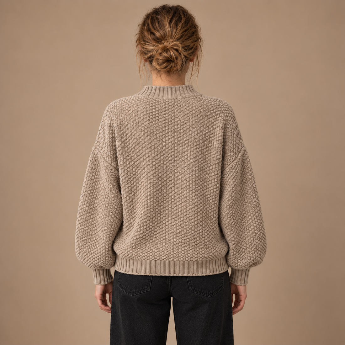 Strikket damesweater, one size