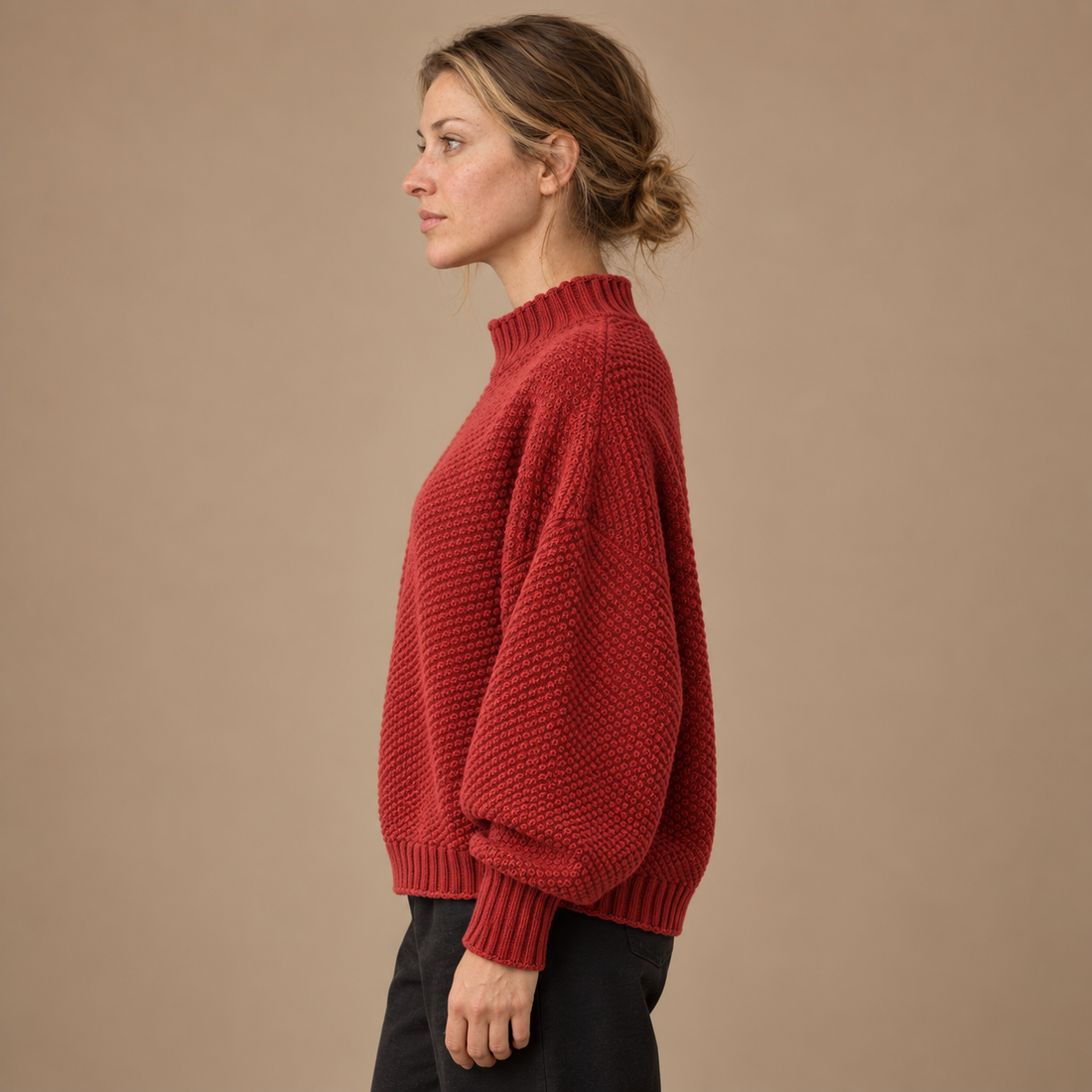 Strikket damesweater, one size