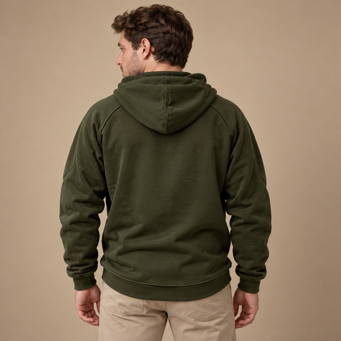Strikket herresweater med slank pasform