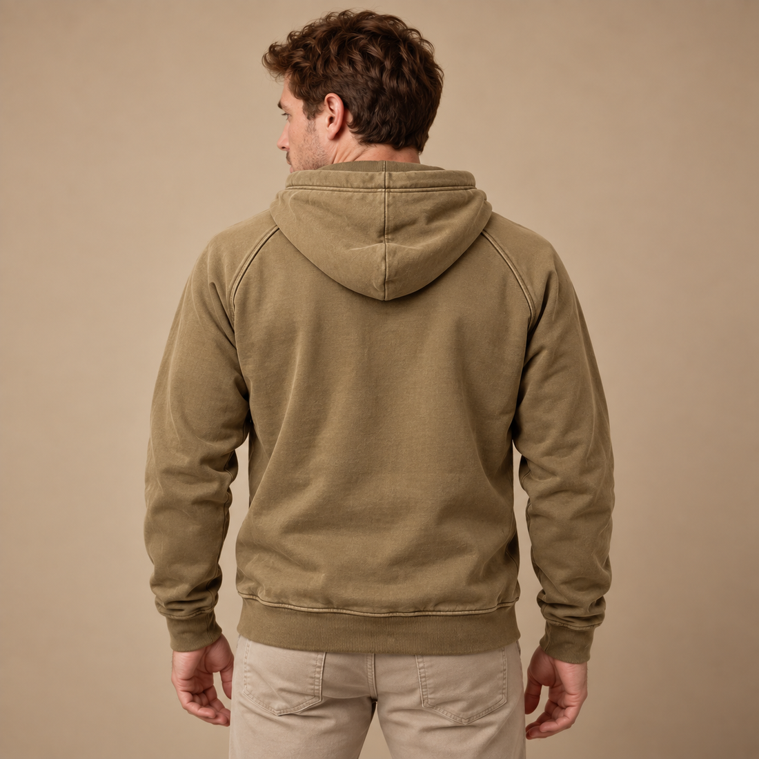 Strikket herresweater med slank pasform