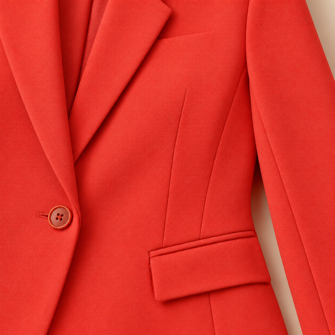 Taljeret blazer til dame med én knap