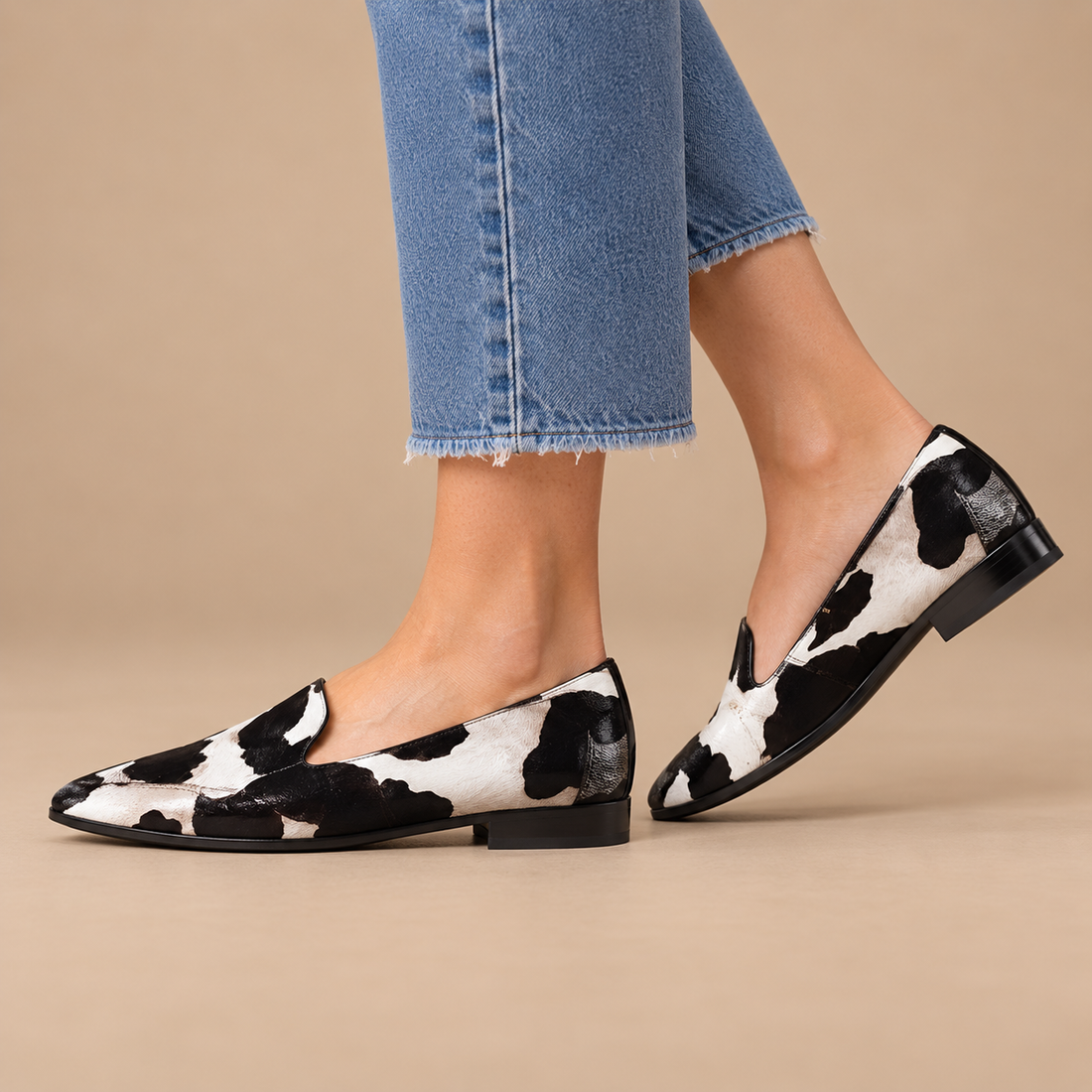 Sorte slip-on sko til dame