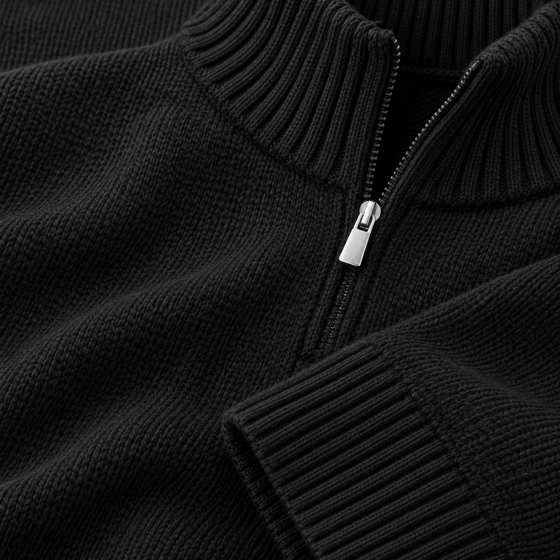 Let herresweater med lynlås