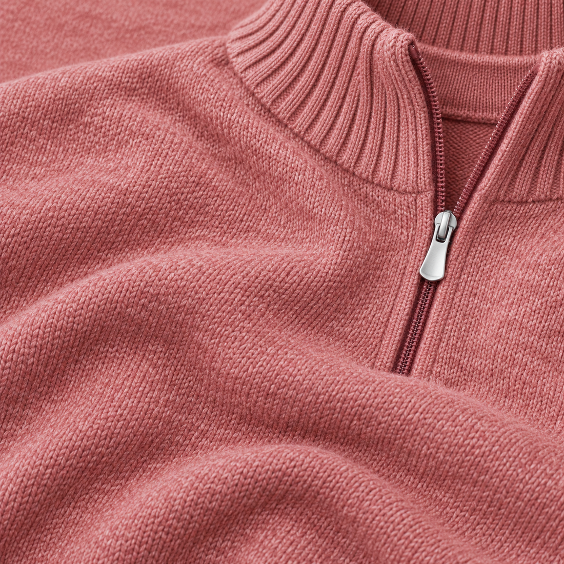 Let herresweater med lynlås