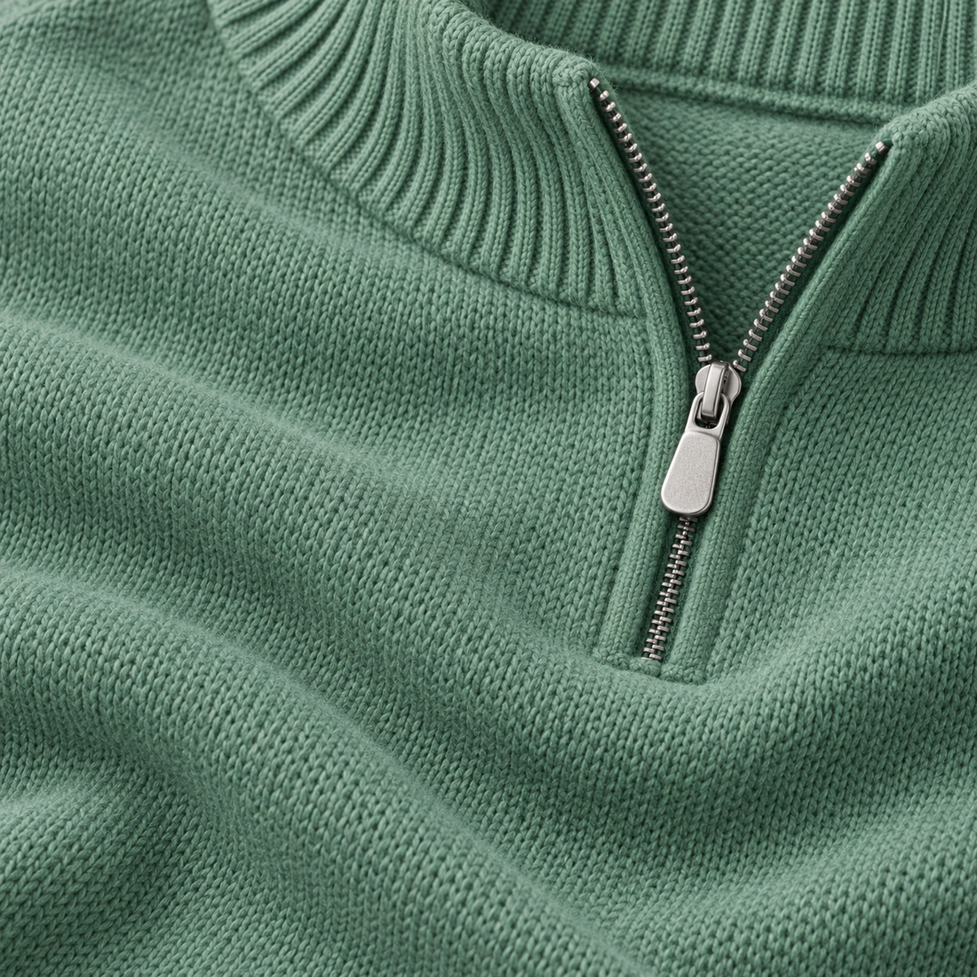 Let herresweater med lynlås