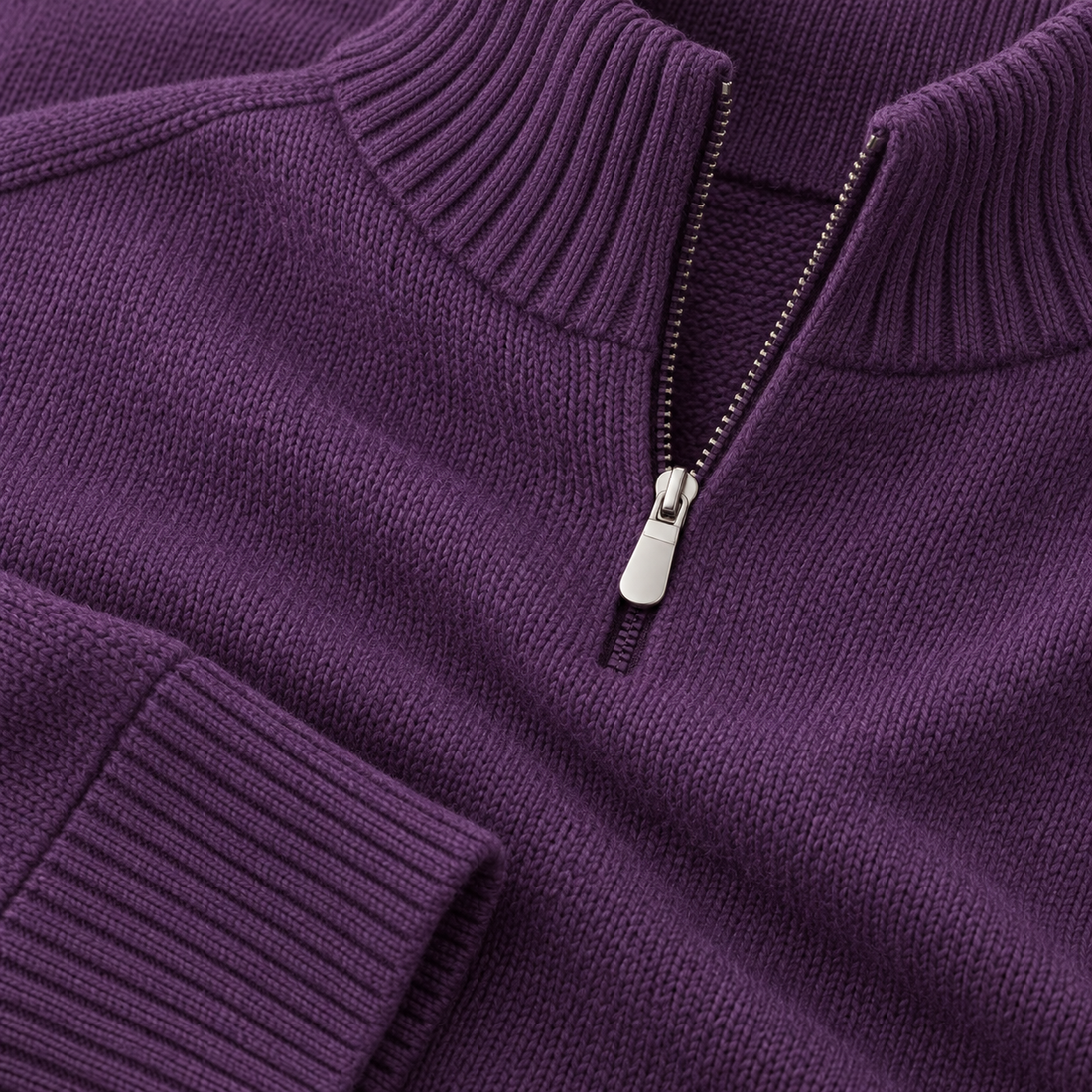 Let herresweater med lynlås
