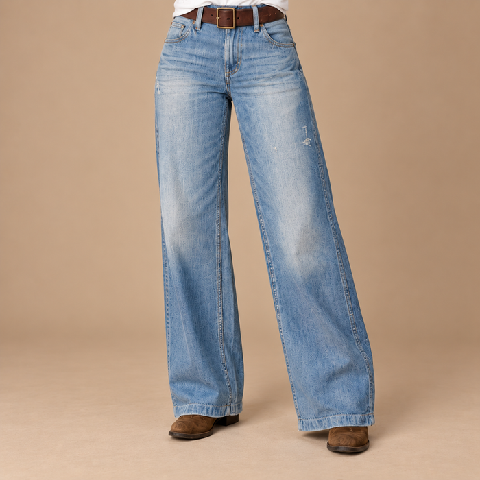 Damejeans med vide ben