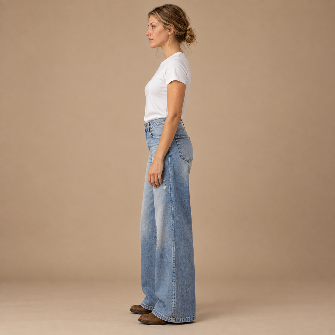 Damejeans med vide ben