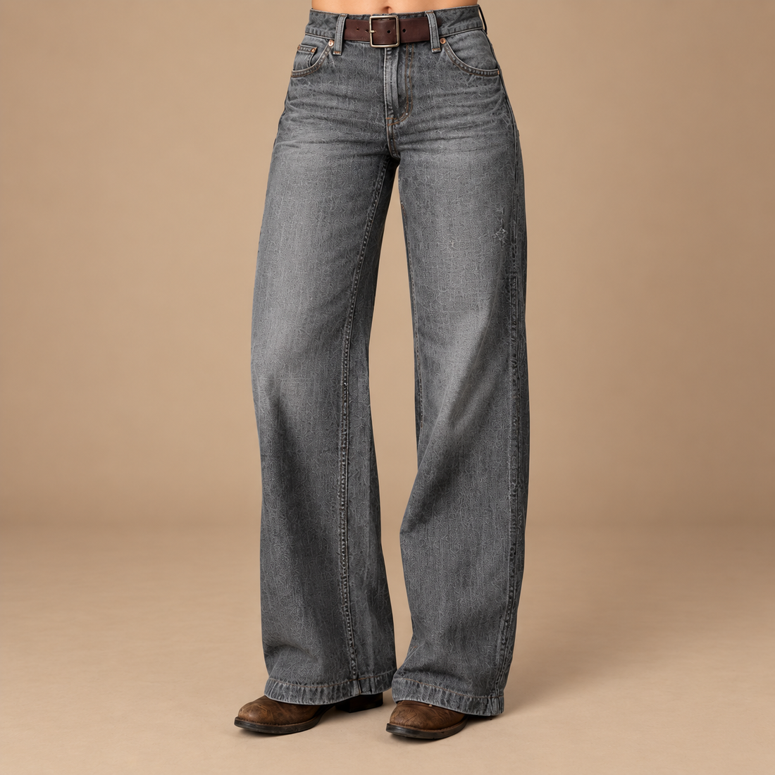 Damejeans med vide ben