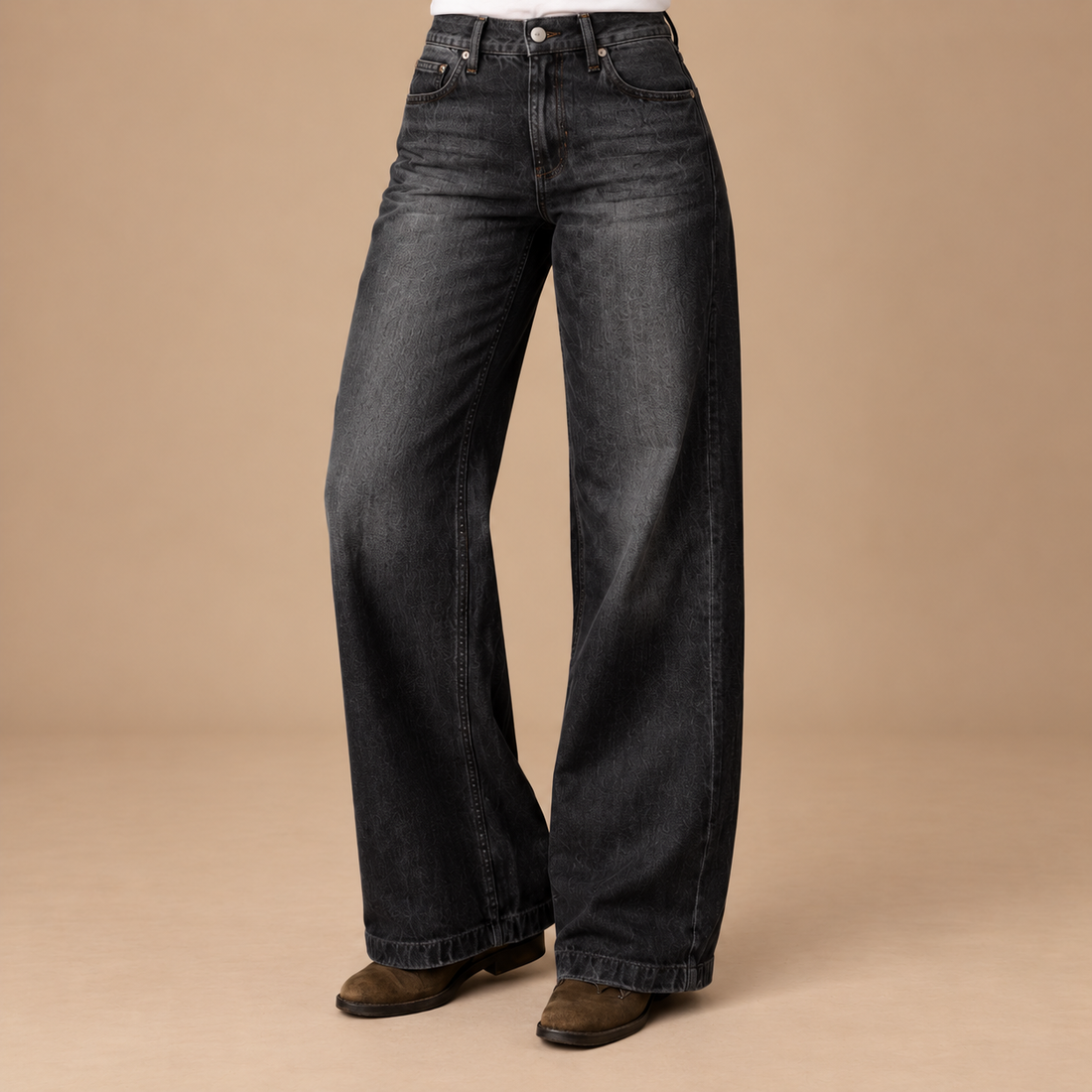 Damejeans med vide ben