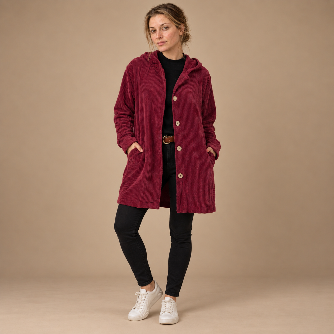 Lang tynd cardigan til dame
