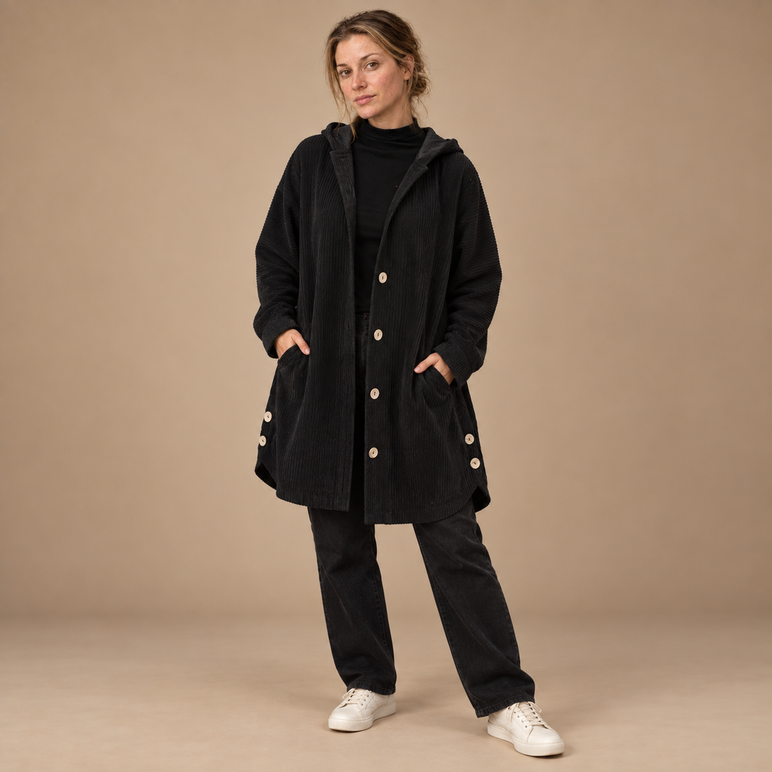 Lang tynd cardigan til dame