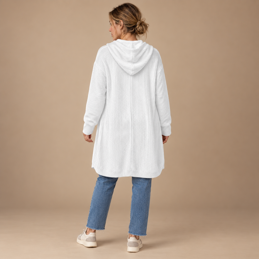 Lang tynd cardigan til dame