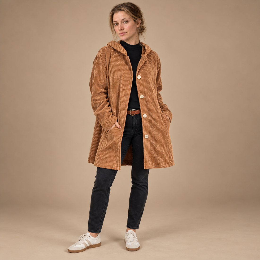 Lang tynd cardigan til dame