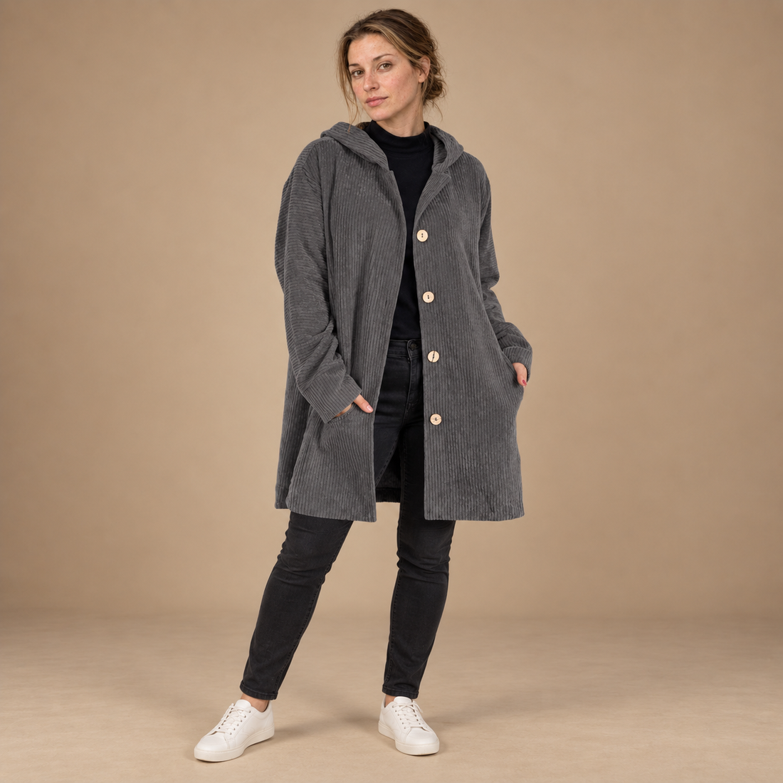 Lang tynd cardigan til dame
