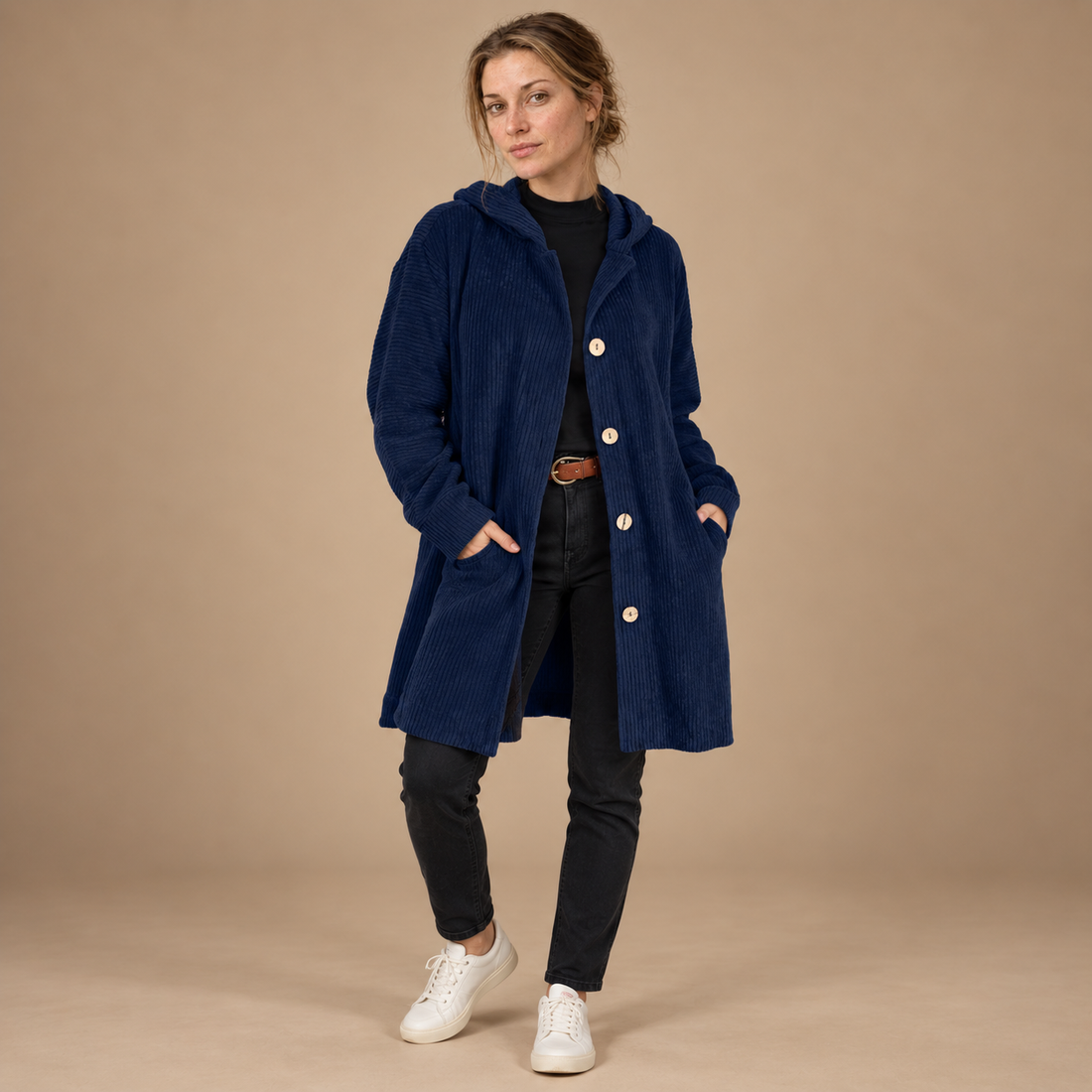 Lang tynd cardigan til dame