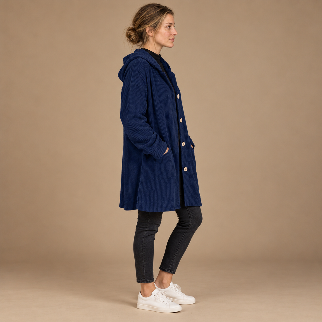 Lang tynd cardigan til dame