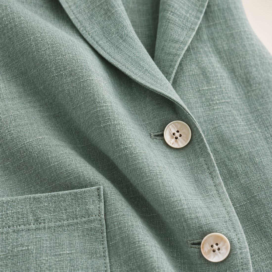 Løstsiddende blazer til dame med opsmøgede ærmer