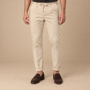 Slim fit herrebukser med læg