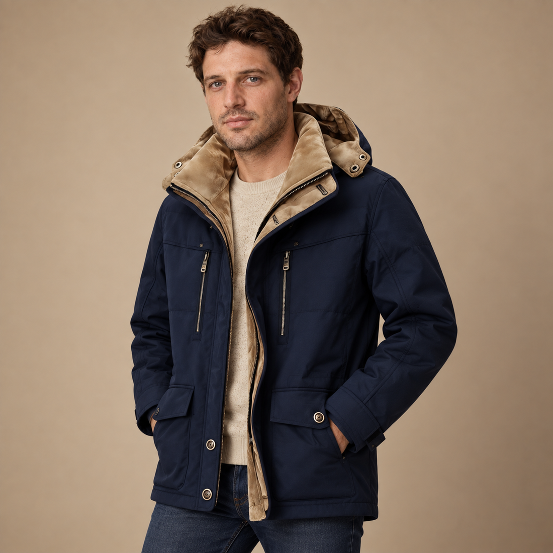 Outdoorjakke til herre med ventilation