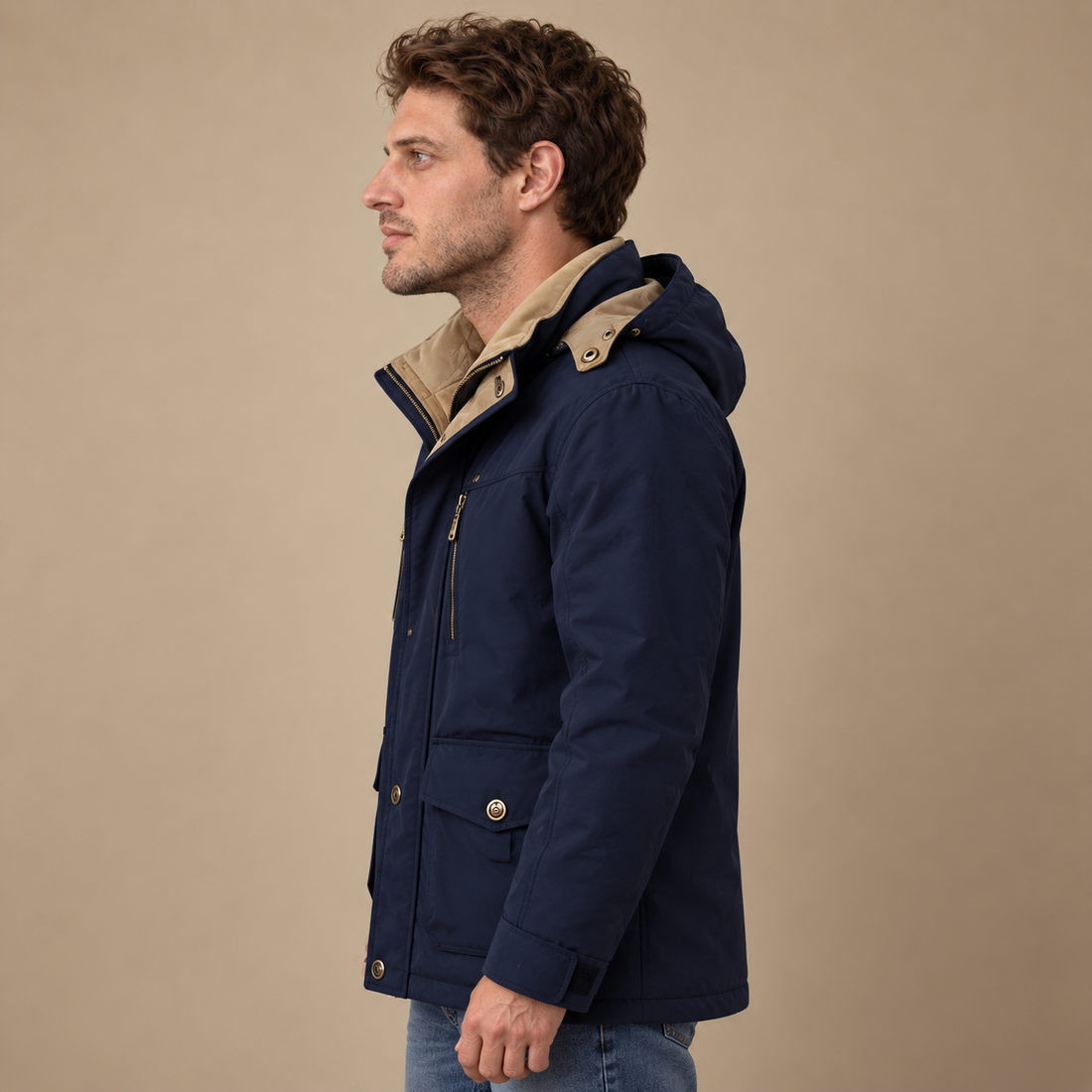 Outdoorjakke til herre med ventilation