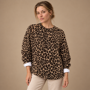 Oversized sweater til dame med dyreprint