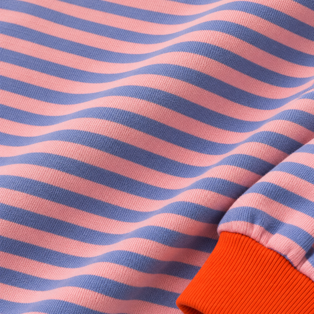 Sweatshirt til dame med striber og kontrastkanter