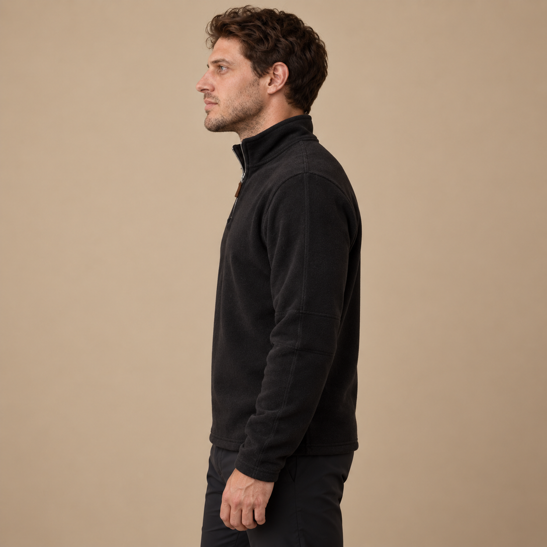 Strikket herresweater med atletisk pasform