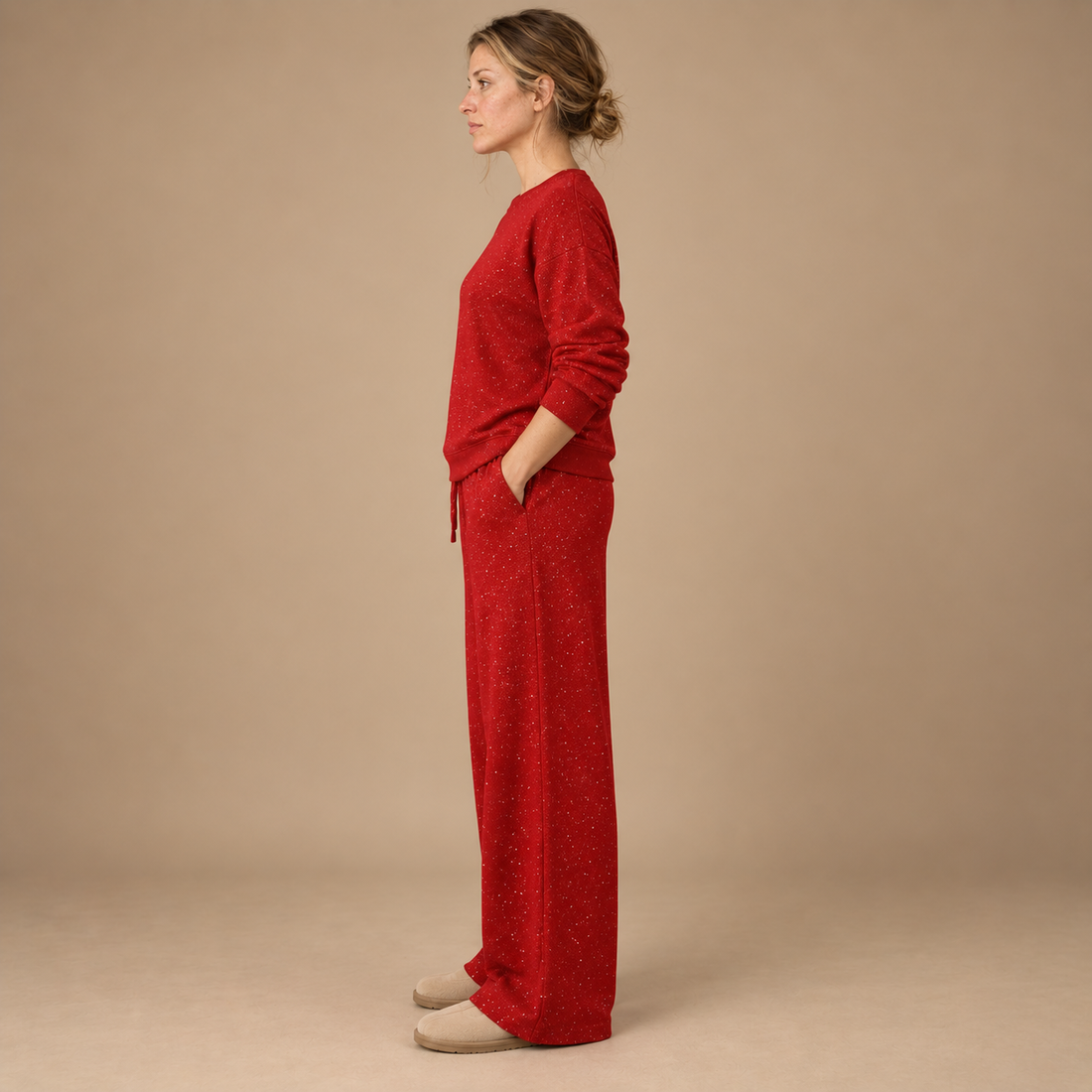 Co-ord sæt til dame med glitter