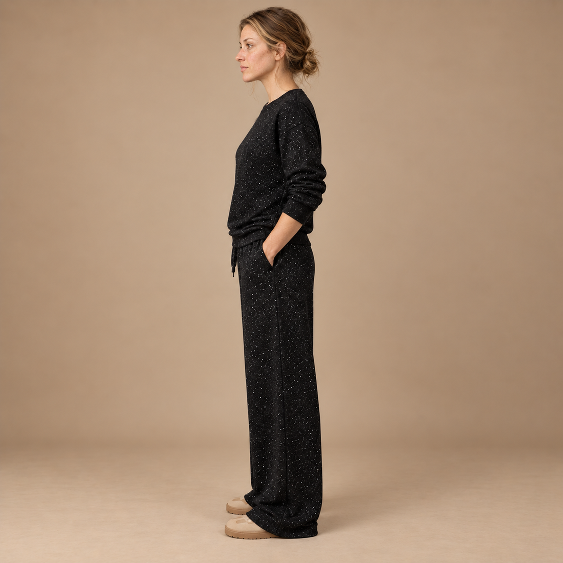 Co-ord sæt til dame med glitter
