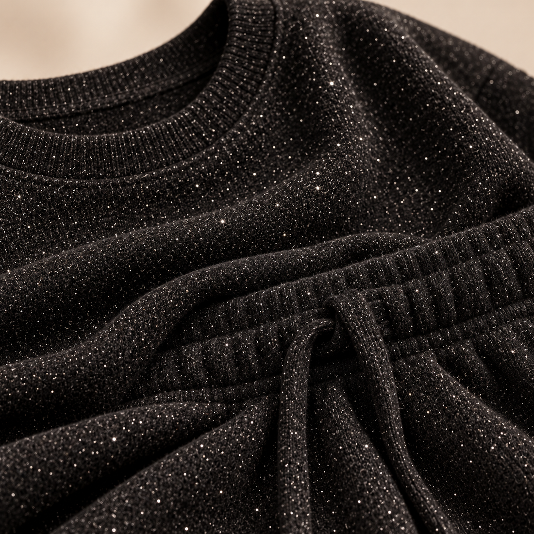 Co-ord sæt til dame med glitter