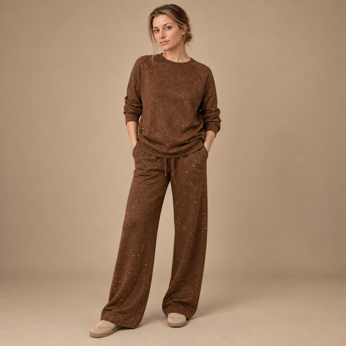 Co-ord sæt til dame med glitter