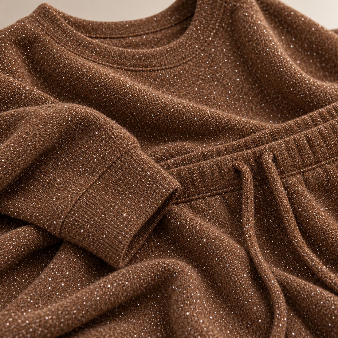Co-ord sæt til dame med glitter