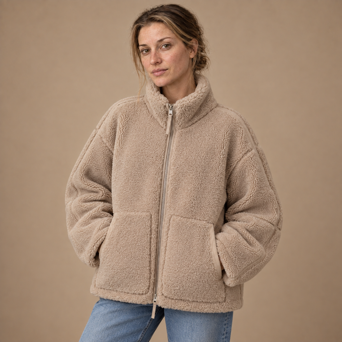 Oversized vinterjakke til dame