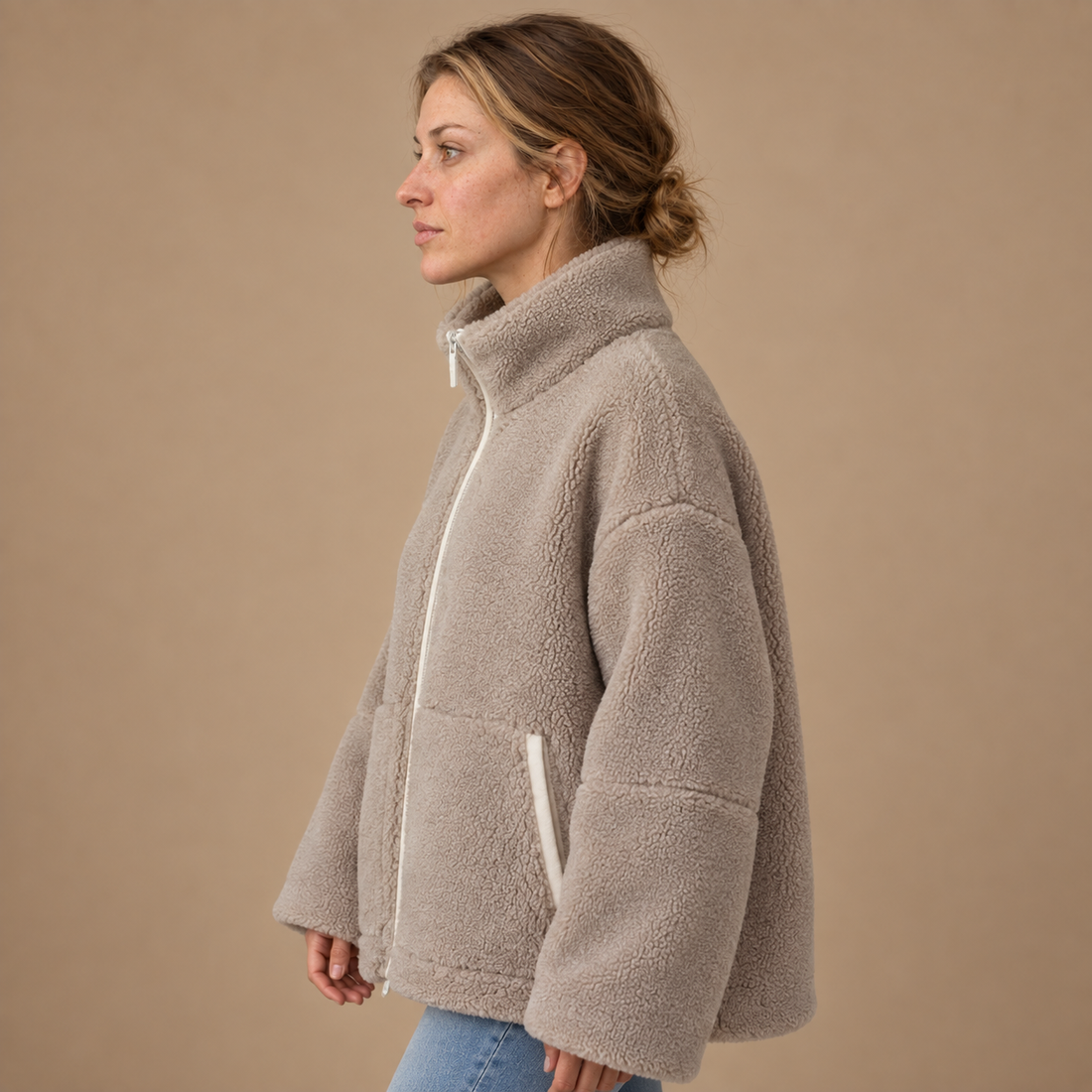 Oversized vinterjakke til dame