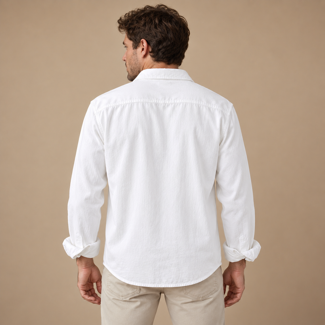 Overshirt til herre med løs pasform