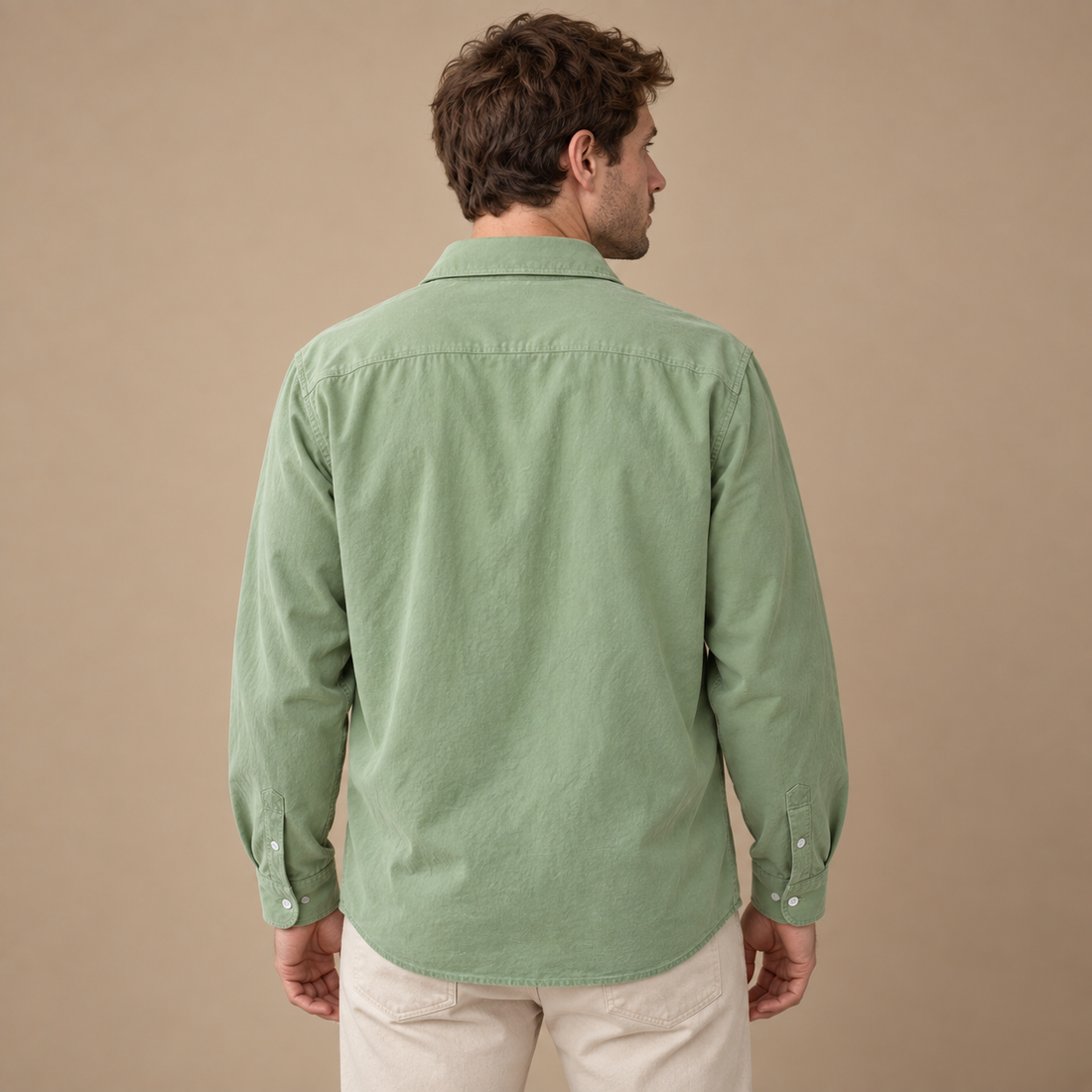 Overshirt til herre med løs pasform