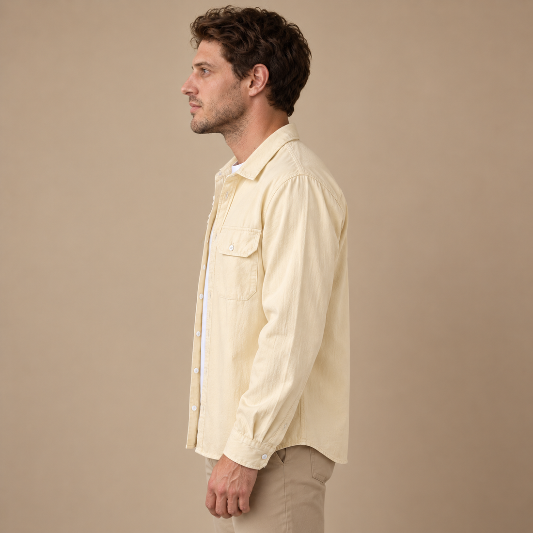 Overshirt til herre med løs pasform